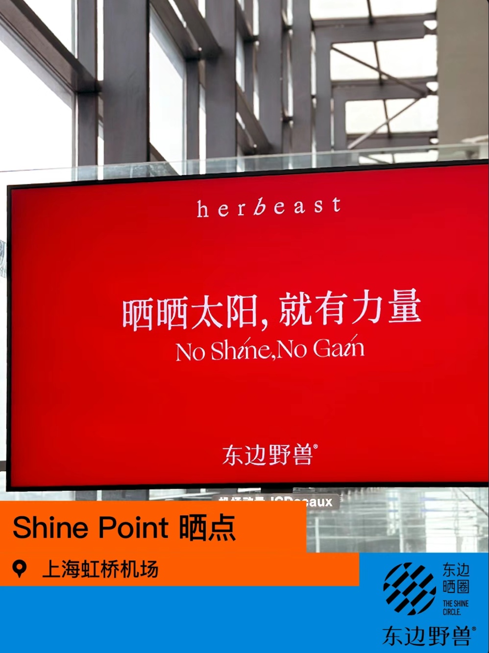 东边野兽五一机场广告，让人很想出门晒晒
